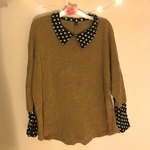 Polka dot collar top